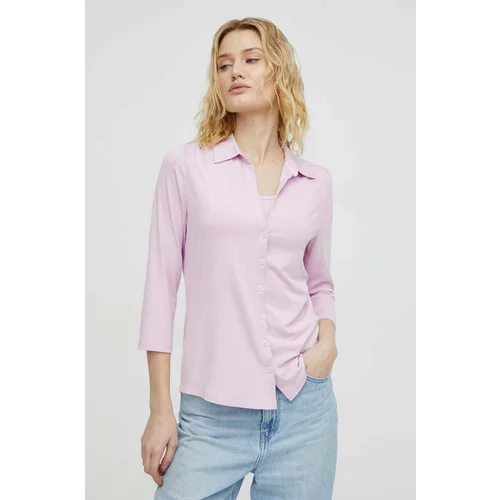 Marc O'Polo Košulja za žene, boja: ružičasta, regular, s klasičnim ovratnikom