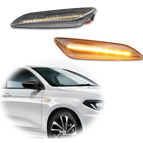  LED Dinamički migavci za Fiat Tipo 2015&amp;ndash;2020, Providni Slike