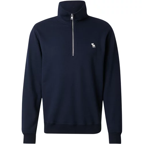Abercrombie & Fitch Sweater majica mornarsko plava / srebrno siva