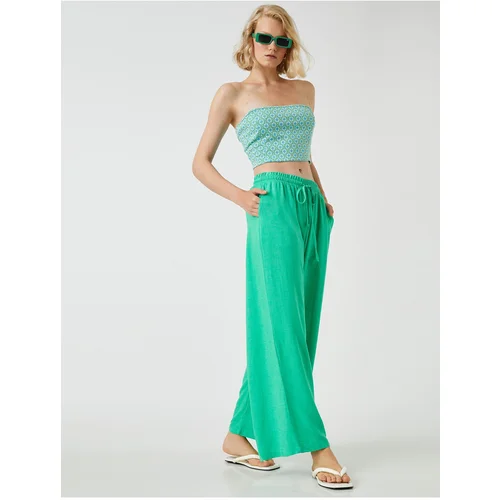 Koton Pants - Green - Wide leg