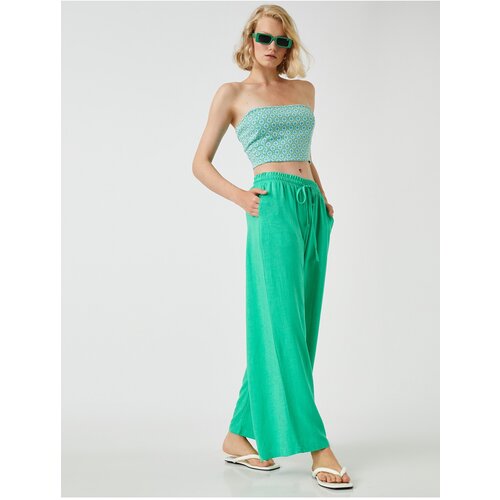 Koton Pants - Green - Wide leg Slike