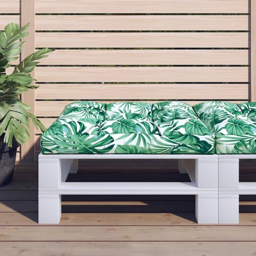 vidaXL Blazina za kavč iz palet vzorec listja 70x70x12 cm Cene