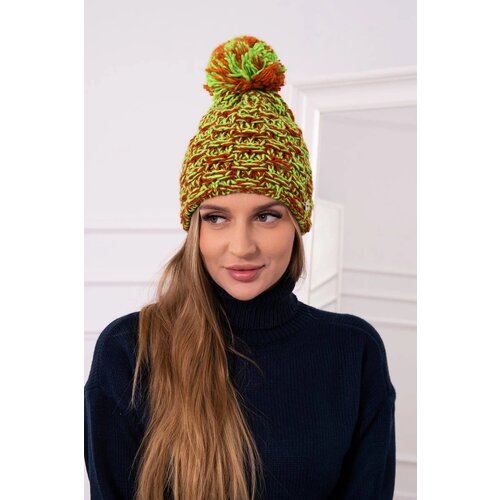 Kesi Cap with fleece Fiona K275 green neon + red Slike