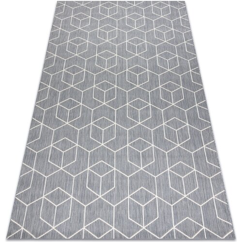 RugsX Preproge Preproga v videzu sisala FLAT 48655/637 KOCKI 80x150 cm Siva Cene