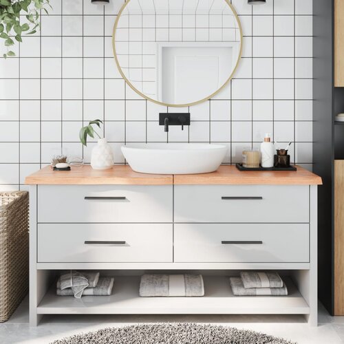  Kopalni&amp;scaron;ki pult svetlo rjav 160x50x4 cm obdelan trden les Slike
