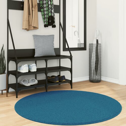vidaXL Preproga OVIEDO s kratkimi vlakni turkizna Ø 120 cm Cene