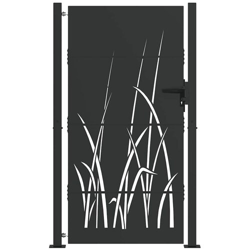 vidaXL Vrtna vrata Črna 110 x 205 cm Jeklo s pra&scaron;nim premazom, (5000249680) Cene