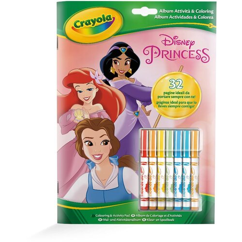 Menart Toys Crayola Disney Princess - Pobarvanka z nalogami in flomastri, (21668823) Cene