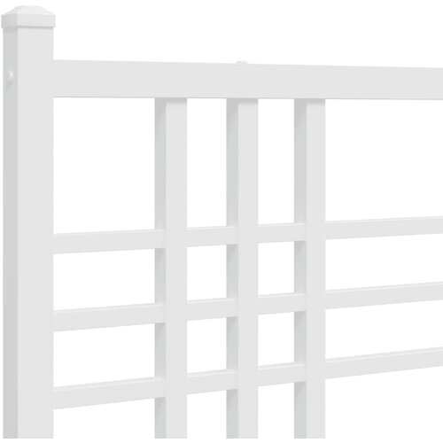  Metalni okvir krevet bez madraca s uzglavljem bijeli 75x190 cm Slike
