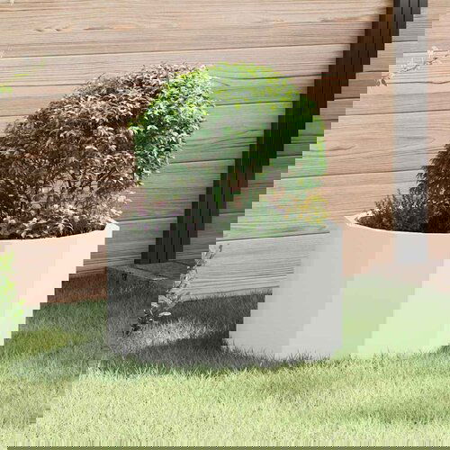 vidaXL Cvetlično korito Bela 60 x 60 x 35 cm Jeklo Cene