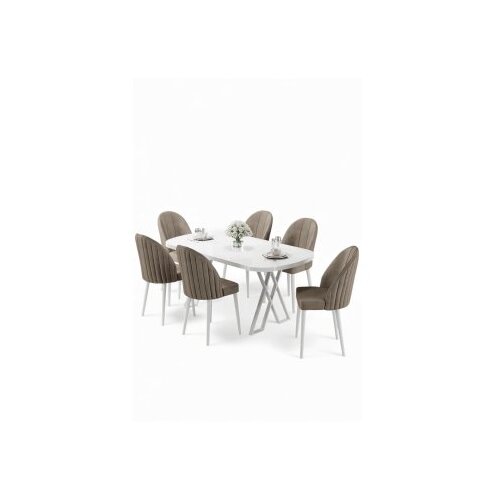 Hanah home Trpezarijski set, 7 dijelova, bež Cene