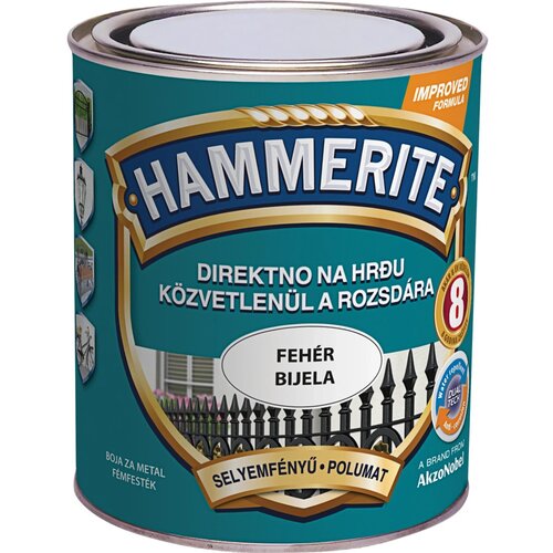 HAMMERITE polmat lak za kovino satin bela 750 ml Cene