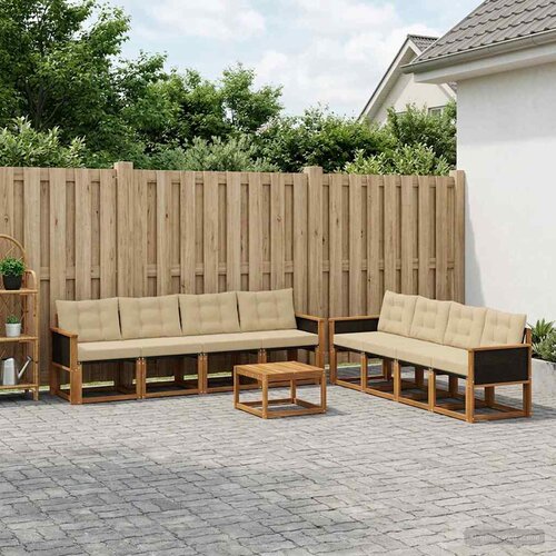  Set vanjskih sofa 9 kom. Prirodna i bež Cijene