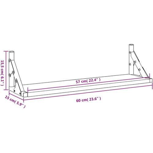 Zidne police 2 kom Boja hrasta sonome 60x15x15,5 cm Slike