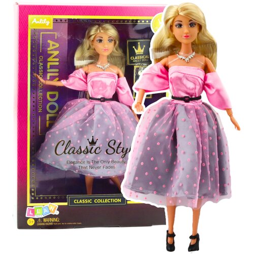  Lutka za igru Anlily u svečanoj točkastoj haljini - roza Cijene