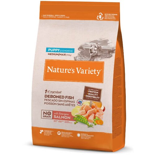 Nature’s Variety Nature's Variety No Grain Dog Med/Max Puppy - losos 3 kg Cene