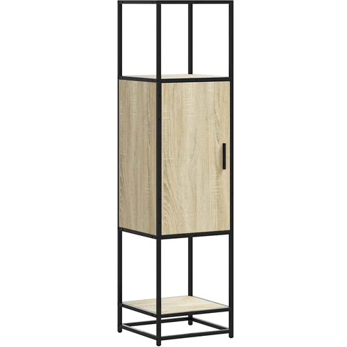 Maison Chic Visoka omara - Komoda - Predalnik sonoma hrast 35,5x35x139 cm inž. les in kovina, (21722464) Slike