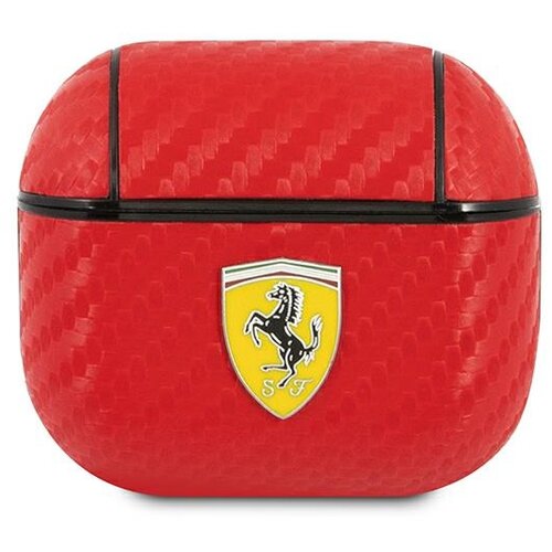 Ferrari FESA3CARE AIRPODS 3 COVER CZERWONY/RED ON TRACK PU CARBON, (21977031) Cene