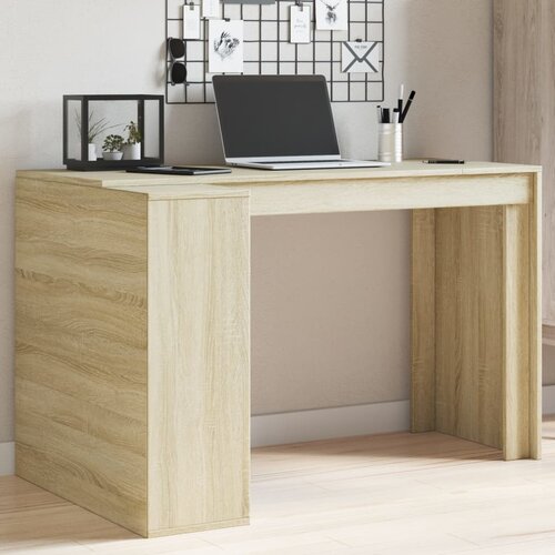 VidaXL Pisarni&amp;scaron;ka pisalna miza sonoma hrast 123,5x73,5x75 cm inž. les Slike