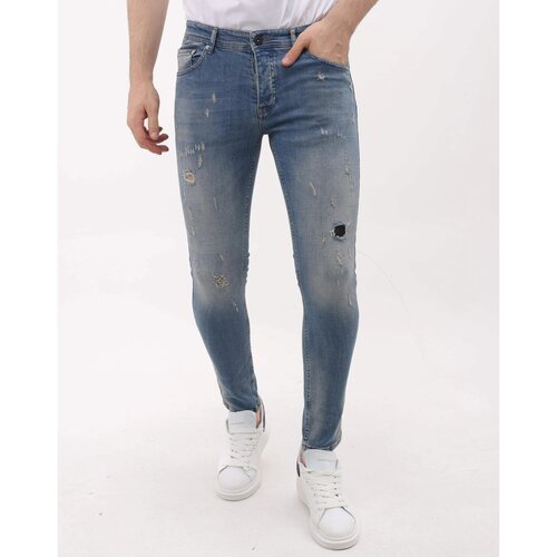 Mario Morato Kavbojke slim 154182777 Modra Slike