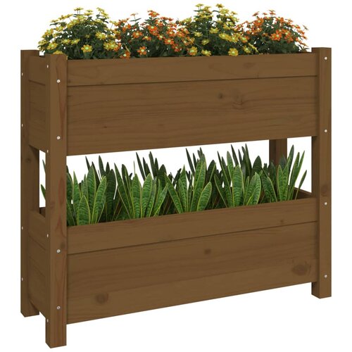  Sadilica smeđa boja meda 77x25x66 cm od masivne borovine Slike