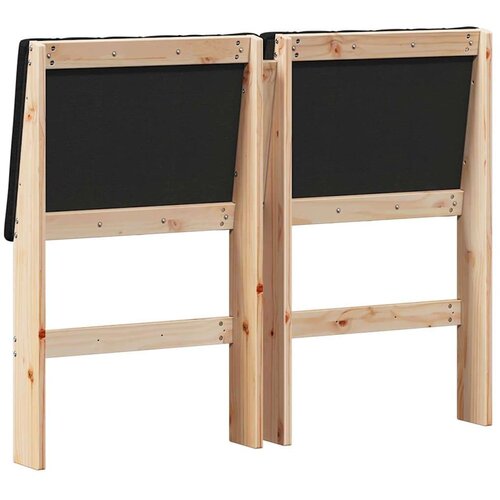 VidaXL tapecirani uzglavlje crna 120 cm čvrsto borovo drvo Slike