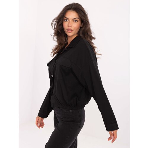 RUE PARIS Shirt-IT-KS-FL9273.86-black Slike