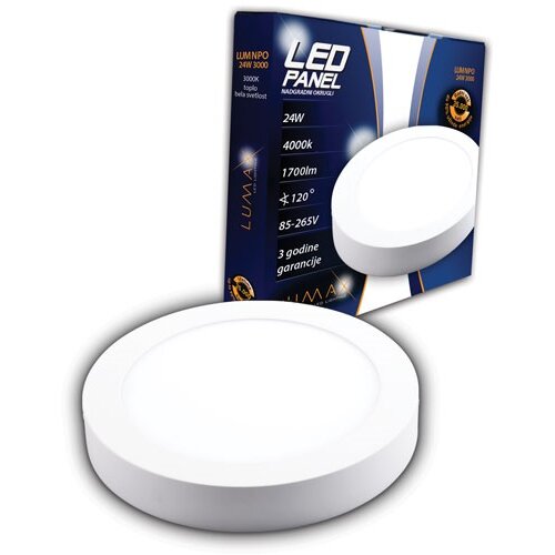 Lumax LED PANEL 24W/NADGRADNI-PLAFONJERA OKRUGLA/4000K/2040LM Cene