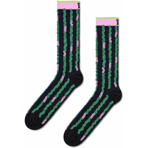 Happy Socks Čarape Ruffled Stripe boja: crna