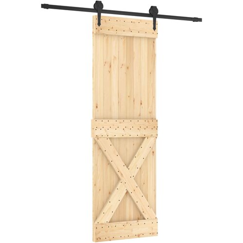 vidaXL Drsna vrata s kompletom vodil 70x210 cm trdna borovina, (20804587) Cene