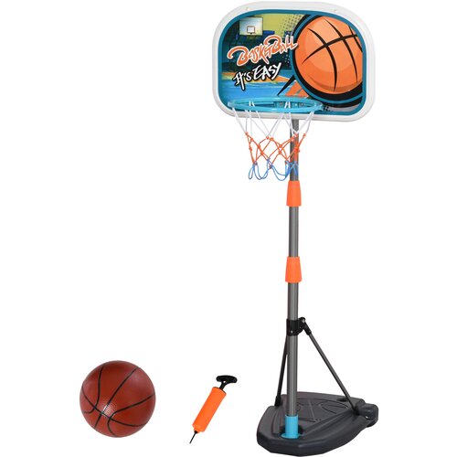 HOMCOM Set otroške košarke z nastavljivo višino, košarkarska žoga, podstavek in napihovalna črpalka so vključeni 32x65x126-158cm, (20746881) Cene