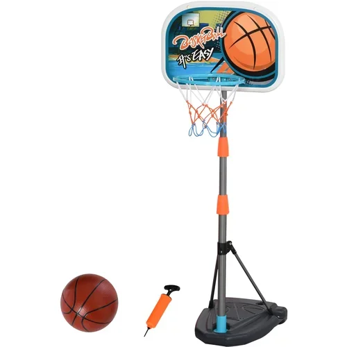 HOMCOM Set otroške košarke z nastavljivo višino, košarkarska žoga, podstavek in napihovalna črpalka so vključeni 32x65x126-158cm, (20746881)