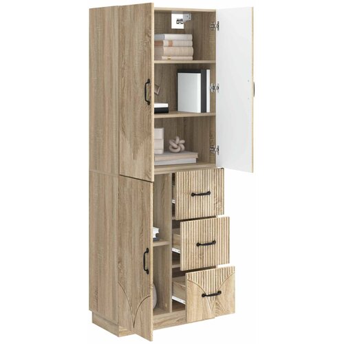  Set ormara 2 kom. Hrast sonoma Konstruirano drvo Smeđa 66 x 34,5 x 87 cm Slike