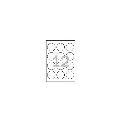 Optima etikete 416, premer 60 mm Slike