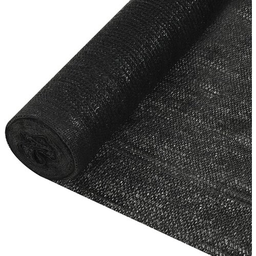 VidaXL mreža za privatnost crna 3,6 x 25 m HDPE 150 g/m&amp;sup2; Slike