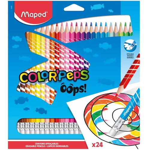 Maped Bojice bezdrvne Color'Peps Oops s gumicom trobridne 24/1 Cene