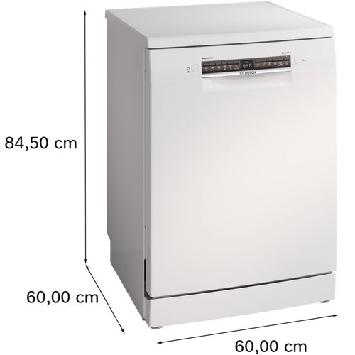 Bosch SMS4EMW06E Serija 4 Samostojeci 60 pomivalni stroj cm, bela Povezava doma. Slike