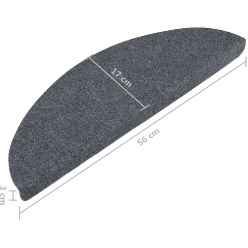  Samoljepljivi otirači za stepenice 15 kom 56x17x3 cm sivi Slike