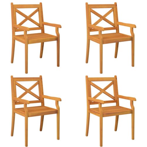 Maison Chic Zunanji Jedilni stoli - Vzorci stoli 4 kosov trden akacijev les A2114, (22030598) Cene