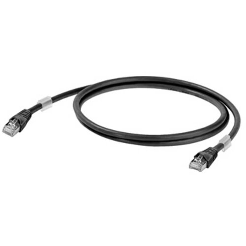Weidm&amp;uuml;ller 1251610005 RJ45 omrežni kabel\, Patch kabel CAT 6a S/FTP 0.50 m črna UL-certificirano 1 kos, (20419440) Slike