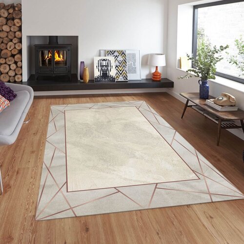 Conceptum Hypnose Tepih Cg44, Pravougaoni, 100 x 140 cm, Krem-sivi Cijene