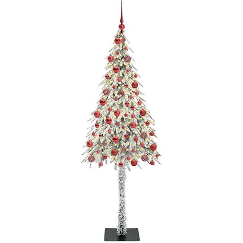  Božićno drvce s 300 LED svjetlima Bijelo 180 cm PE i čelik Slike