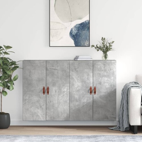 VidaXL Zidni ormarići 2 kom siva boja betona 69,5 x 34 x 90 cm Slike