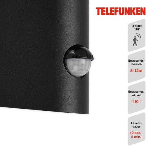  telefunken 312505TF-LED spoljna zidna svetiljka sa senzorom LED/10W/230V IP44 Slike