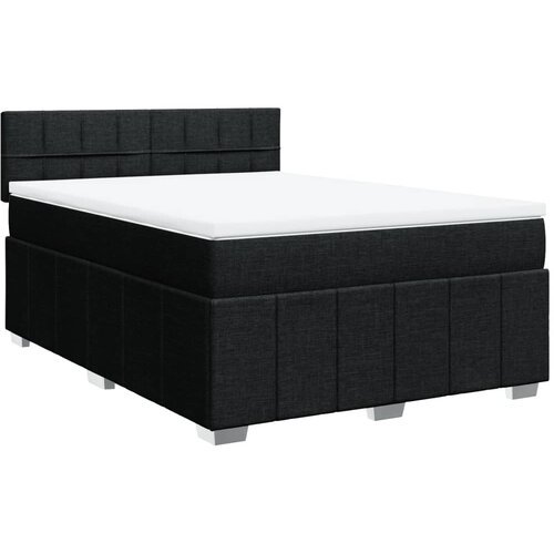 Maison Chic Box spring posteljni - Vzmetna postelja z vzmetnico črn 140x190 cm blago SL24085, (21879794) Cene