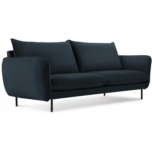 Cosmopolitan Design Tamnoplava baršunasta sofa 160 cm Vienna -