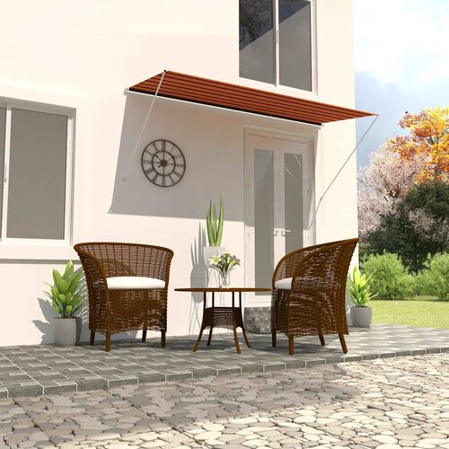 Tenda na uvlačenje 300 x 150 cm narančasto-smeđa Cijene