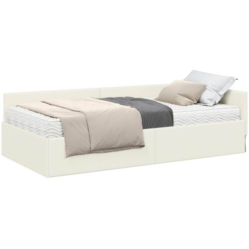 vidaXL Kotni okvir postelje z matrico Drugo 2 pcs Siva Žamet, (5000123784) Cene