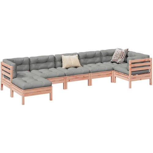  7-dijelni set vrtnih sofa s jastucima masivno drvo duglazije Cene