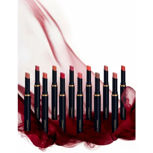 MAC Cosmetics Powder Kiss Velvet Blur Slim Stick mat vlažilna šminka odtenek Ruby New 2 g